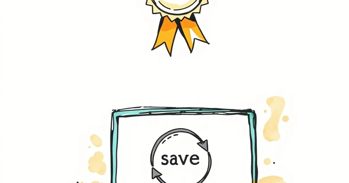 Reward Badge Pops 2s Before the Save Icon Stops Spinning